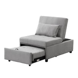 Folding Ottoman Sofa Bed Gray W2297P216470