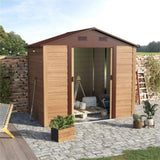 Steel Storage Shed Garden Tool house 7' x 4' White-AS 11434017