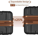 Luggage Sets 6 Piece with Duffel Bags, Hardside Expandable Suitcases with Spinner Wheels TSA Lock, 68125916