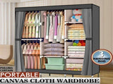 71" Portable Closet Wardrobe Clothes Rack Storage Organizer with Shelf Gray 67325725