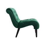 COOLMORE Modern Velvet Armless Accent Living Room Chair / Leisure Chair,Upholstered Fabric Button W39550124