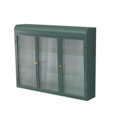 3 Door Arched Wall Mounted Glass Cabinets for Kitchen, Living Room and Bathroom W757P221504