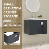 28 Inch Bathroom Vanity with Ceramic Sink, For Small Bathroom, Bathroom Vanity with Soft Close Door W999P146021