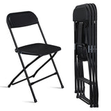 4pcs Injection Molding Classic Garden Plastic Folding Chair Black 93974905