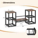 Wall-mounted Wine Rack with Glass Holder 48173220