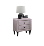 ZNTS Light Pink Color Velvet Gorgeous 1pc Nightstand Bedside Table 2x Drawers Bedroom Furniture Sleek B011P190169