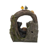 18.5x11.8x22.6" Decorative Two-Tiered Water Fountain Woodland Animal Design, Outdoor Fountain W2078P178886