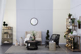 20" x 20" Circle Wall Mirror with Wooden Frame and Walnut Finish,Wall Mirror for Living Dining W2078124339