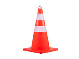 12 Pack 28" Safety Cones, PVC Orange Traffic Cones with 2 Reflective Collars, Weighted Base & 33253892