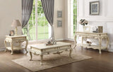 Antique White 2-Drawer Coffee Table with Cabriole Leg B062P209108