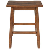 TOPMAX Farmhouse Rustic 2-piece Counter Height Wood Kitchen Dining Stools for Small Places, Walnut WF285473AAD