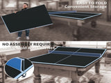 9ft Black Mid-Size Ping Pong Conversion Top Foldable & Portable Table Tennis Table Top for Indoor W1408P390001