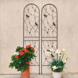 2 Pack Metal Garden Trellis 86.7" x 19.7" Rustproof Trellis for Climbing Plants Outdoor Flower W1586P268045