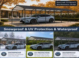 12*32 FT Carport, Heavy Duty Carport with Galvanized Steel Roof and Frame, Metal Carport Large W540P478292