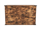 Wooden Filing Cabinet, Barn Door with 2 Drawers, Wide Clip, P2 Melamine-Faced 49639521