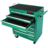 7 DRAWERS MULTIFUNCTIONAL TOOL CART WITH WHEELS-GREEN 87732434