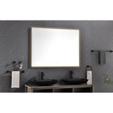 48x36 Inch LED Backlit Bathroom Mirror with Metal Frame, Wall Mounted Vanity Mirror with Smart Touch 95902060