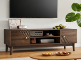 43.31 inch TV Stand, Mid-Century Modern TV Stand for 32/45 inch TV, Entertainment Center with W1706P574107
