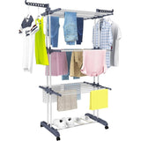 Clothes Drying Rack, Oversized 4-Tier Foldable Stainless Steel Drying Rack Clothing, 36130583