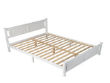 Queen Single Bunk Painted Melamine Veneer & Pine MDF Frame Vertical Striped Decorative 20571204