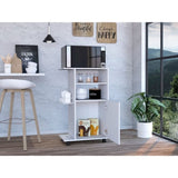 Columba Kitchen Cart, Single Door Cabinet, Four Caster B128P148690