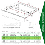 ZNTS DA5934C Series Door Window Awning Canopy Made of 0.137Inch Thick Crystal Solid Polycarbonate Sheet W2205P179826