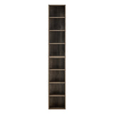 ZNTS 8-Tier Media Tower Rack, CD DVD Slim Storage Cabinet with Adjustable Shelves, Tall Narrow Bookcase 28235533