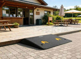 3.5" Rise Rubber Threshold Ramp, Upgraded 1-Channel Door Ramp for Cars, Natural Rubber with Non-Slip 49726580