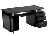 1 Cabinet Door 3 Drawers 2 Power Outlets Computer Desk P2 Particleboard Office Desk with 2 USB Ports 69233677