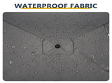 10 x 6.5 FT Square Patio Umbrella, Tilting Outdoor Sun Shade Umbrella with 6 Iron Ribs & Iron Pole, 19146817
