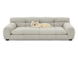 Soft and comfortable pet sofa with backrest and armrests, suitable modern rectangular pet sofas W487P266088