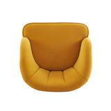Upholstered Barrel Accent Chair With Wooden Legs N768P175907O