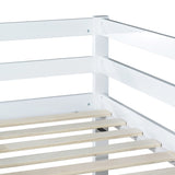 Solid Wooden, Solid Rubber Wooden Twin over Twin Loft Bed with Ladder, with Bed Platform of W504P191666