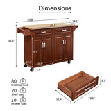 Mobile Kitchen Island Cart With 2 drawers W1820138610