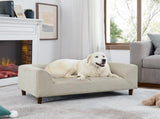 Pet sofa with backrest and armrests, modern rectangular pet sofa suitable for small and medium dogs, W487P228082