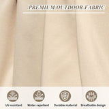 10'X10' Square Cantilever Umbrella with Center Pole, Beige W1859P337786