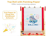 3-in-1 Kids Art Easel - Double-Sided Magnetic BoardPaper Roll, 26 Letter Magnets, Multicolor 05189259