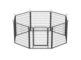 8 Panels Heavy Duty Metal Playpen with door,39.37"H Dog Fence Pet Exercise Pen for Outdoor, Indoor 94098945