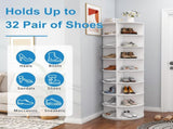 Rotating Shoe Rack Tower, 8-Tier Spinning Storage Rack, Free Standing 360&deg Revolving Shoe 39772527