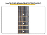 Sunset color 38-inch Acoustic Guitar with Picks, Strings, Capo, Case, Tuner, and Strap 82792683