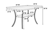 Dining Room Furniture Natural Wooden Rectangular Dining Table 1pc Counter Height Dining Table Only B011P160054
