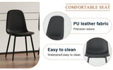 Modern Minimalist Black Dining Chair Set - Four Chairs per Box, Stable and Comfortable.Modern W1151P224750