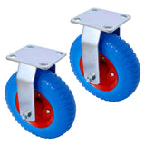 4PCS 8IN CASTER FLAT FREE, Caster Wheel, Swivel Plate, Steel Hub with Ball W465130444
