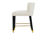 27inch-counterstool, modern design with smooth, light - colored fabricnd circular footrest with N780P224409B
