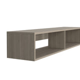 Warrior 59" Floating Tv Stand with Two open shelves, media compartments and cable management B070P224230