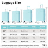 4 Piece Luggage Set with Compression Packing Cubes for Expanable Spinner Wheels Lightweight 05896506