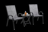 ZNTS 3 Piece Patio set, Outdoor Camping Chairs with Breathable Textilene Fabric, folding with steel W640P270188