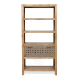 ZNTS 36x15x72" Shelf With Drawer,Natural W2078P179283