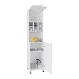 Attica 80" High Double Cabinet Kitchen Pantry , Storage Cabinet, Six spice Cubbies and Four Shelves B070P286454
