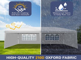 3 x 6m Two Windows Practical Waterproof Folding Tent White 60880444